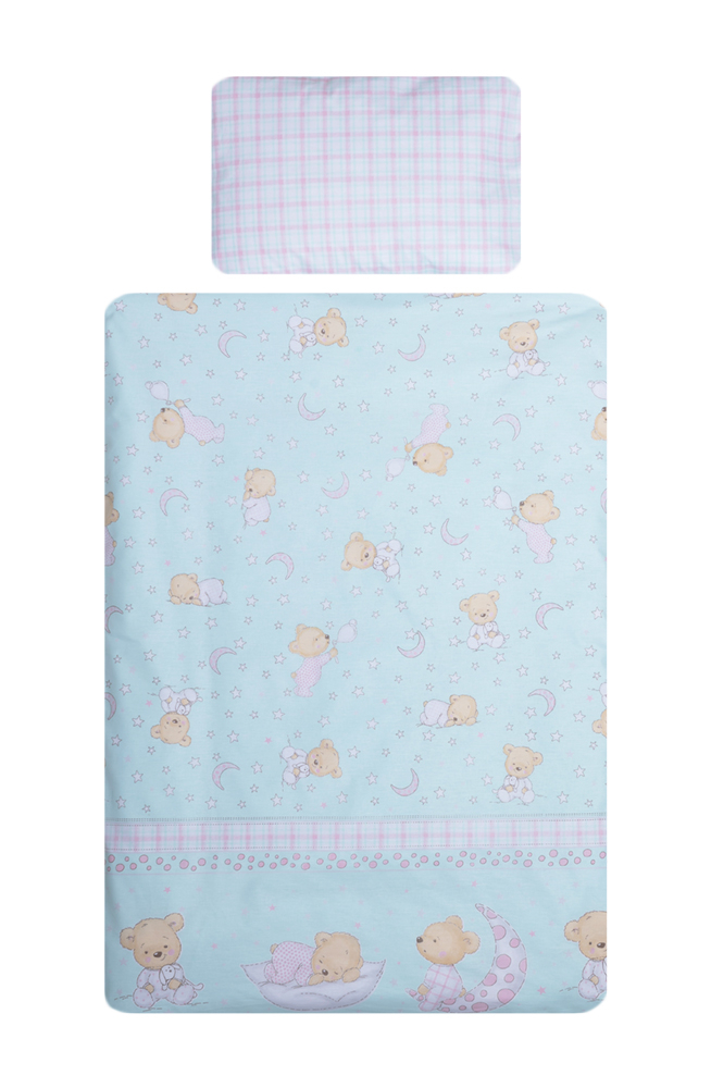 Set Lenjerie Bumbac 5 piese pentru saltea  Bebelusi de 120 x 60 cm, Ursuleti Royal Baby [3]