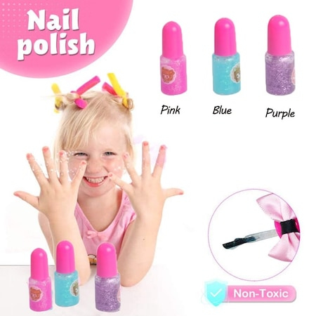 Set Complet de Frumusete - Manichiura si Make-up pentru Fetite Flashing Girls, 6 Piese [3]