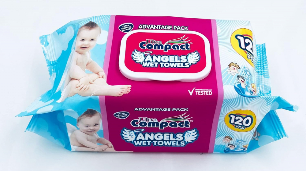 Set Mega Box Servetele Umede cu Capac -  Baby Angels  - 12 pachete x 120, 1440 buc, Large 16x19cm [8]