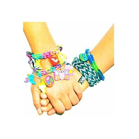 Set Multicreativ Trendy, Accesorii pentru realizarea Bratarilor din elastic, Rainbow Loom Bands, 3500 piese, Multicolor [3]