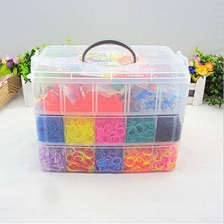 Set Multicreativ Trendy , Accesorii pentru realizarea Bratarilor din elastic , Rainbow Loom Bands , 3500 piese , Multicolor [4]