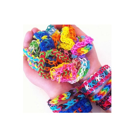 Set Multicreativ Trendy, Accesorii pentru realizarea Bratarilor din elastic, Rainbow Loom Bands, 3500 piese, Multicolor [4]