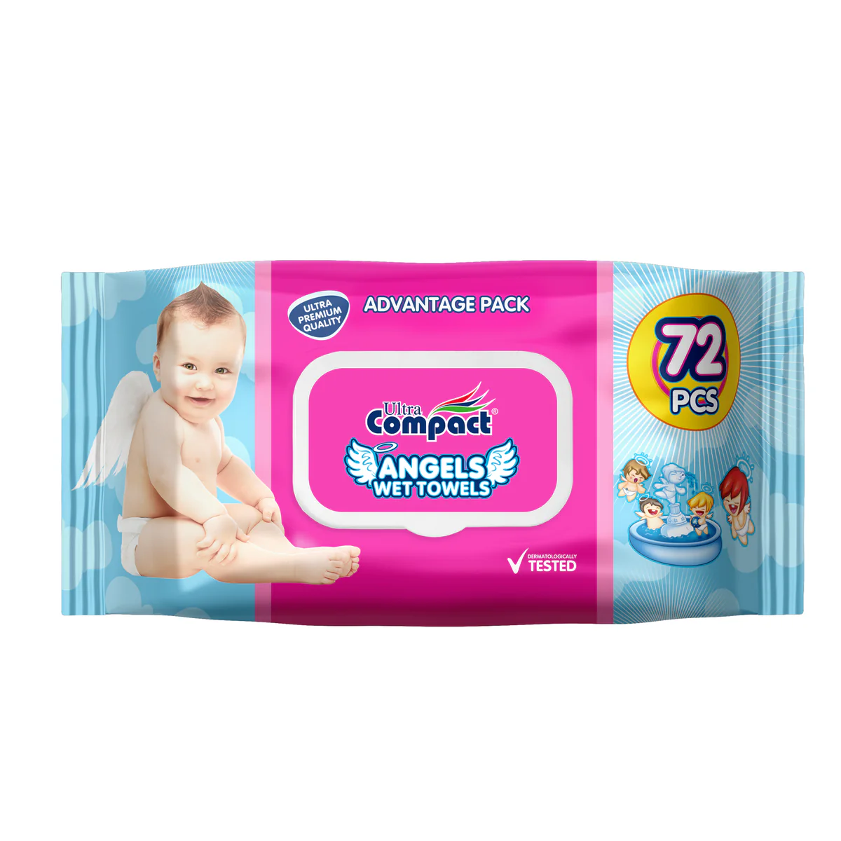 Set Servetele Umede Fresh cu Capac -  Baby Angels - 3 Pachete x 72, 216 buc, Large 16x19CM [2]