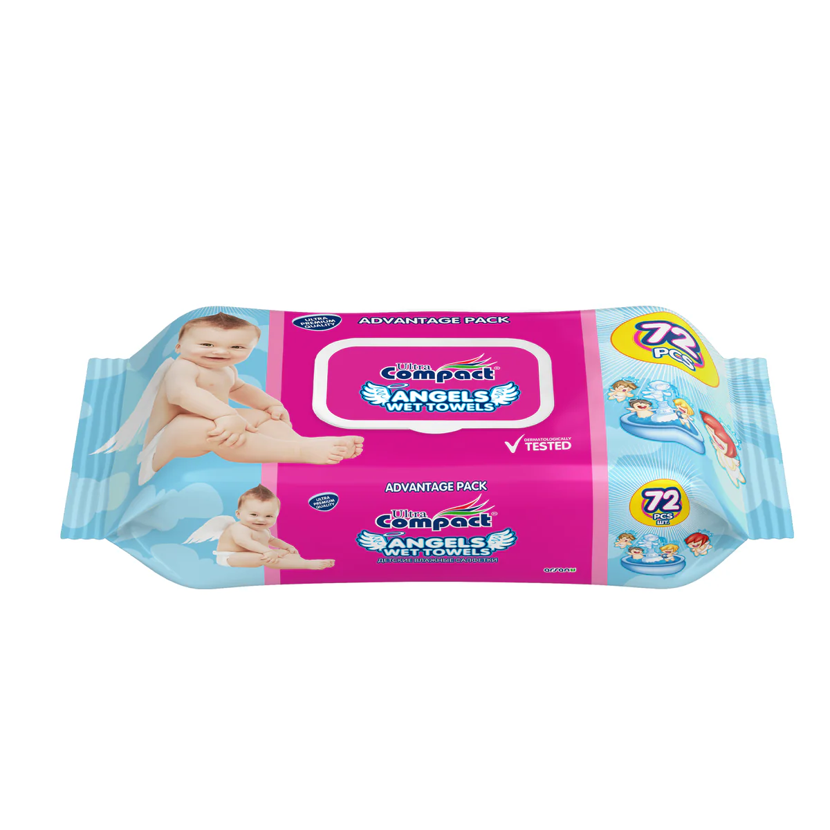 Set  Servetele Umede Fresh cu Capac -  Baby Angels Fresh - 6 Pachete x 72, 432 buc, Large 16x19cm [4]