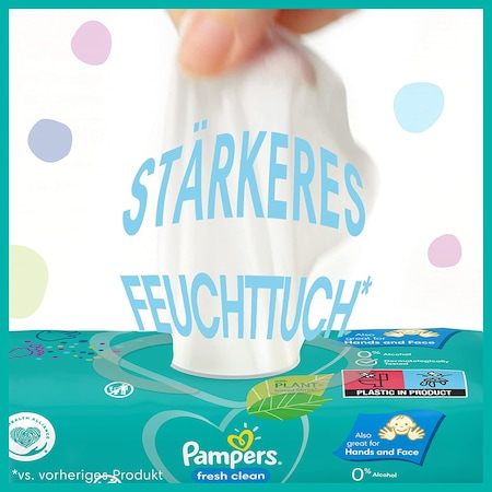 Set Servetele umede Pampers Baby Fresh, Piele Sensibila, Formula Unica, 8 pachete x 80, 640 buc [2]