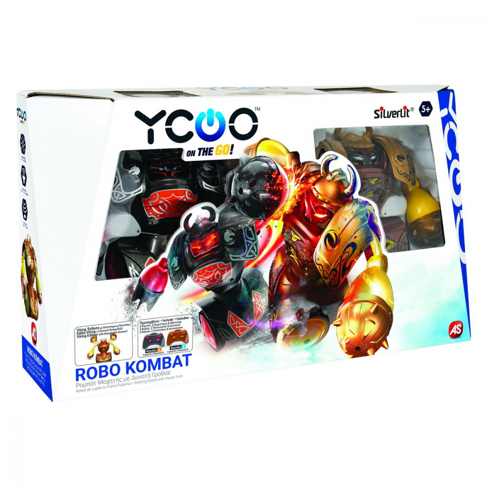 Set 2 Roboti Luptatori  cu Inteligenta Artificiala si Telecomanda -  Robo Kombat Viking [8]