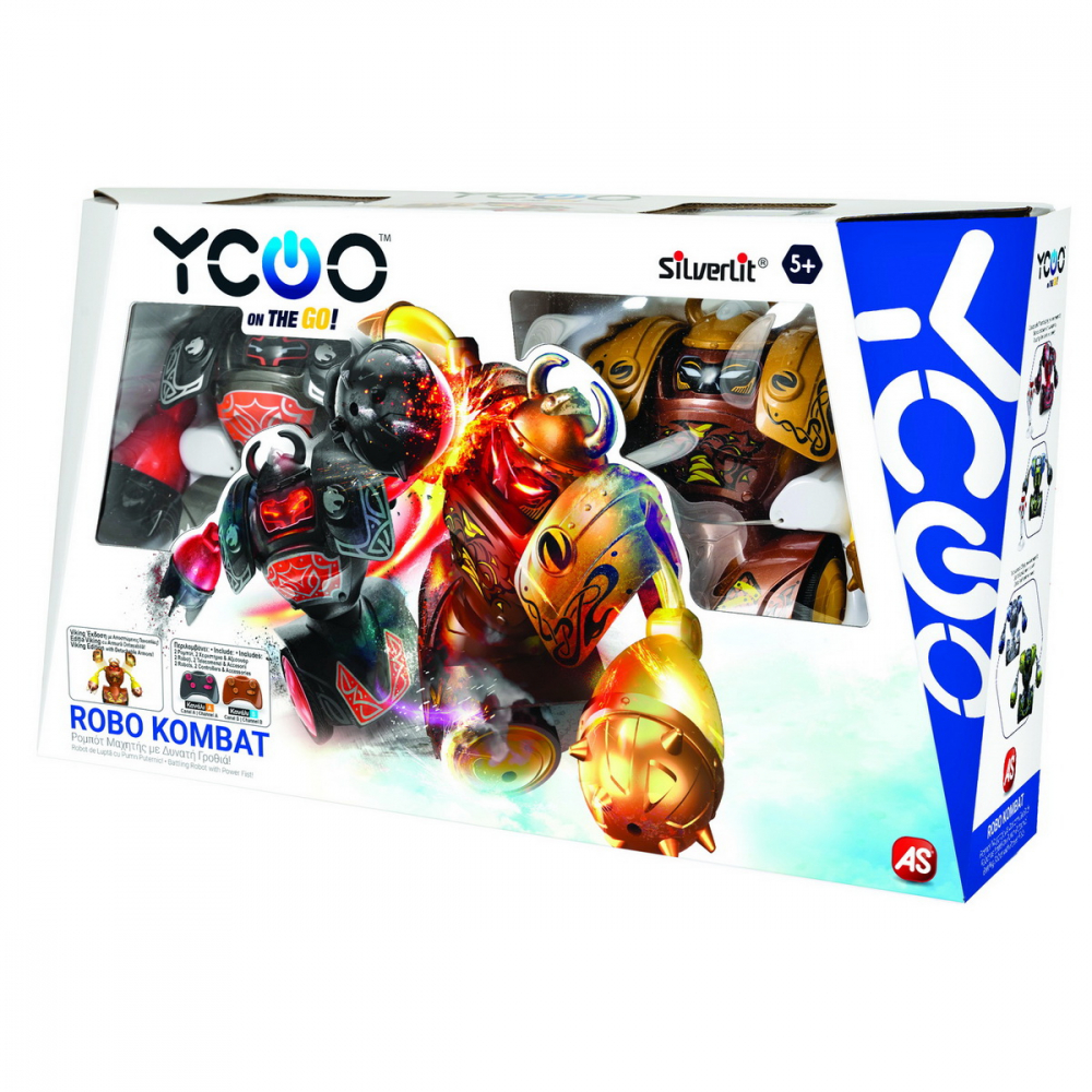 Set 2 Roboti Luptatori  cu Inteligenta Artificiala si Telecomanda -  Robo Kombat Viking [7]