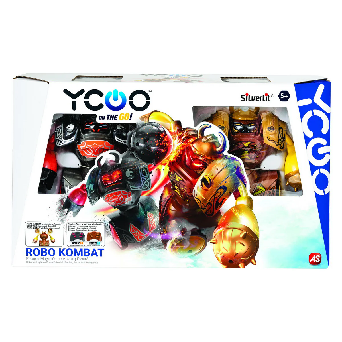 Set 2 Roboti Luptatori  cu Inteligenta Artificiala si Telecomanda -  Robo Kombat Viking [2]