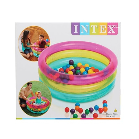 Set spatiu de joaca gonflabil cu piscina si bile multicolore, pentru copii [3]