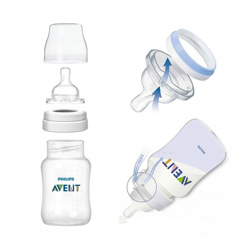 Set tetine PHILIPS AVENT Classic+ SCY761/02, flux nou-nascut, 0 luni+, 2 buc, silicon [2]