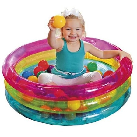 Spatiu de joaca pentru copii piscina goflabila cu bile din plastic pentru interior sau exterior  multicolor [2]