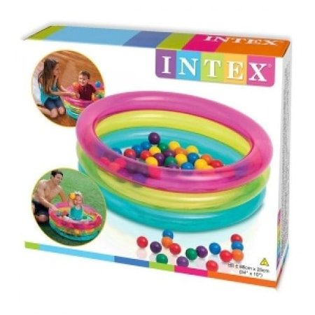 Spatiu de joaca pentru copii piscina goflabila cu bile din plastic pentru interior sau exterior  multicolor [3]