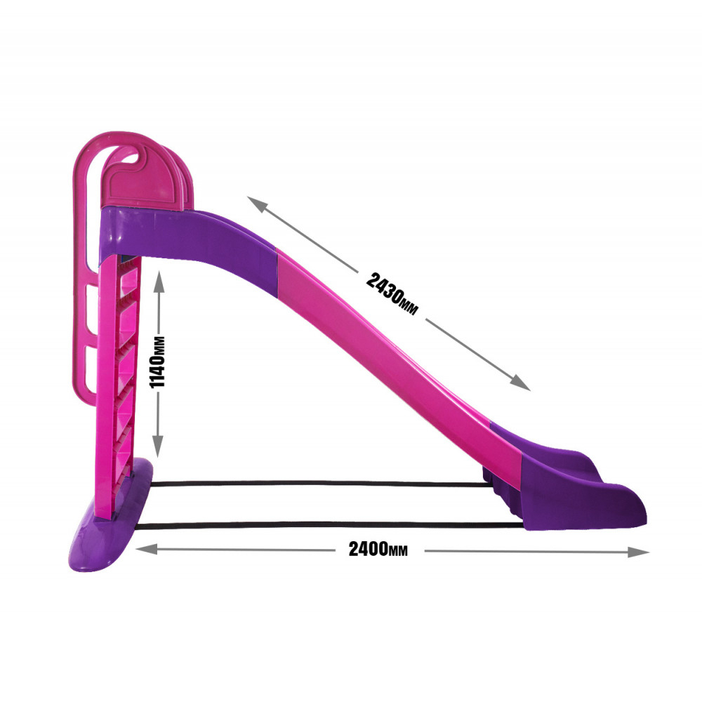 Tobogan Mare  pentru Fetite , Suprafata Alunecare 243 CM , Anti UV,  Exterior sau Interior, Roz/Mov [2]