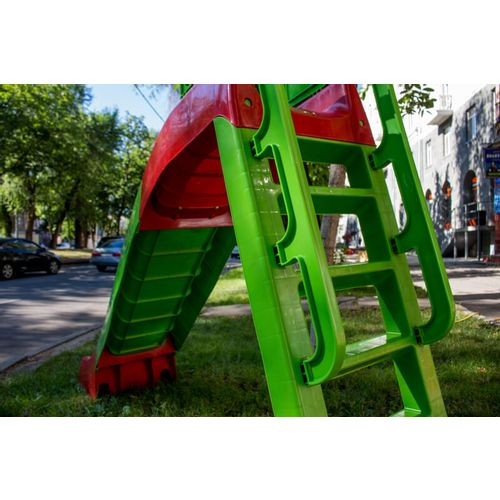 Tobogan Mare  Big Slide , Suprafata Alunecare 243 CM , Anti UV ,  Exterior sau Interior,  Verde/Rosu [5]