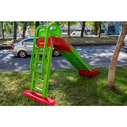 Tobogan Mare  Big Slide , Suprafata Alunecare 243 CM , Anti UV ,  Exterior sau Interior,  Verde/Rosu [7]