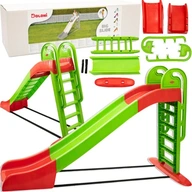 Tobogan Mare  Big Slide , Suprafata Alunecare 243 CM , Anti UV ,  Exterior sau Interior,  Verde/Rosu [4]
