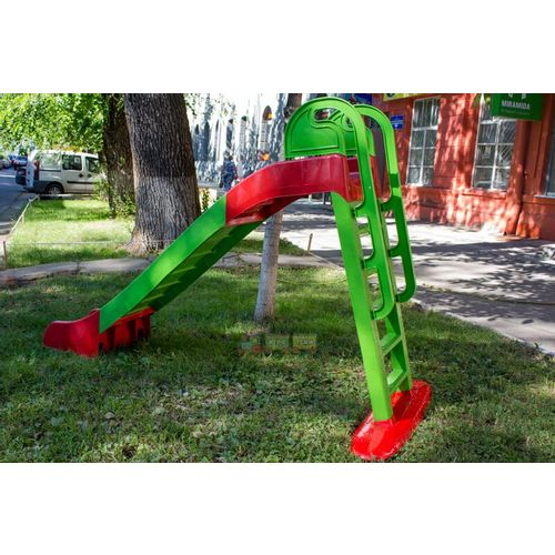 Tobogan Mare  Big Slide , Suprafata Alunecare 243 CM , Anti UV ,  Exterior sau Interior,  Verde/Rosu [6]