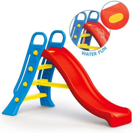 Tobogan Mare pentru Copii Unisex Big Water Slide Rosu cu Albastru, Interior sau Exterior, AntiUV, Scara Lata  Antiderapanta, Manere Rotunjite, Asamblare Rapida [2]