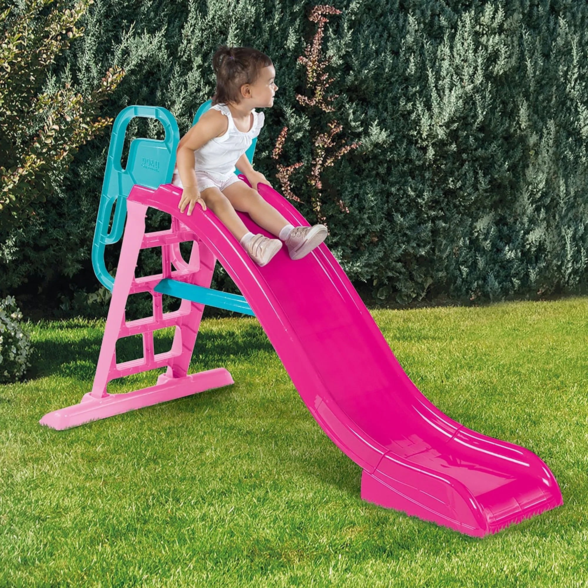 Tobogan Mare pentru Fetite - Big Splash Pink Unicorn, Interior sau Exterior, AntiUV, Suprafata Alunecare 1.80 Metri - Roz [2]