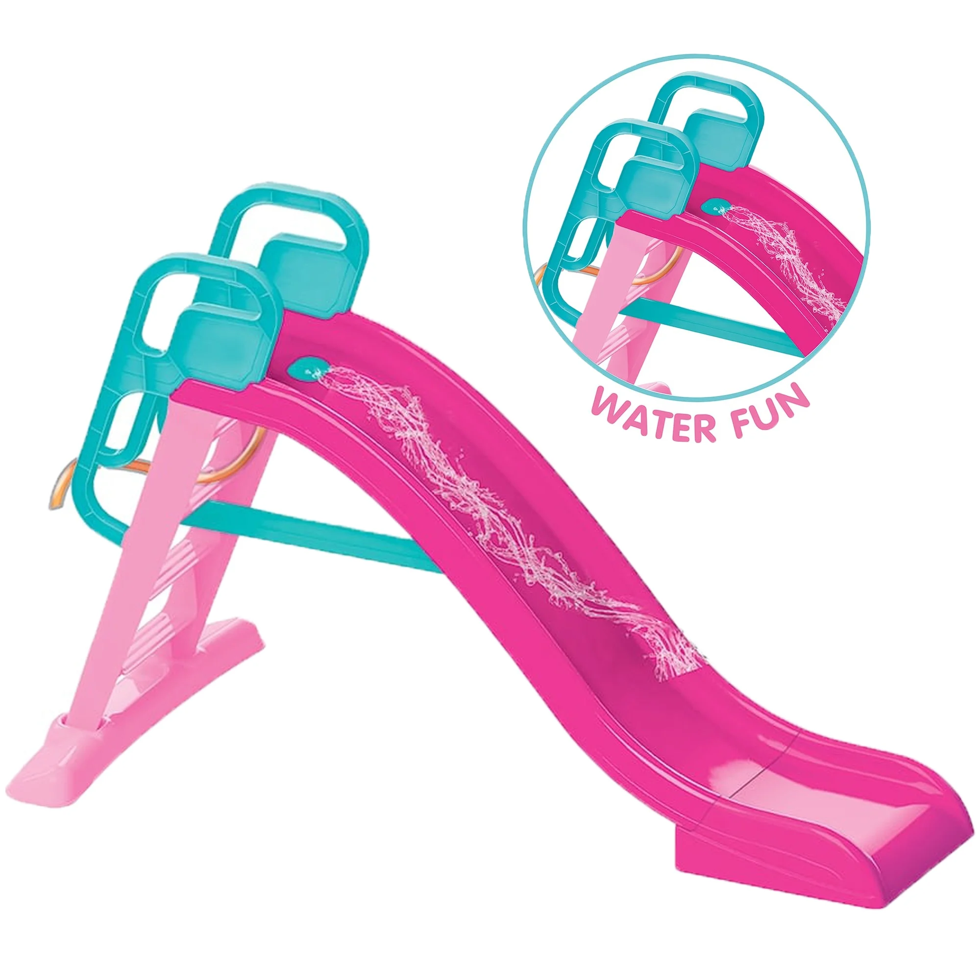 Tobogan Mare pentru Fetite - Big Splash Pink Unicorn, Interior sau Exterior, AntiUV, Suprafata Alunecare 1.80 Metri - Roz [6]