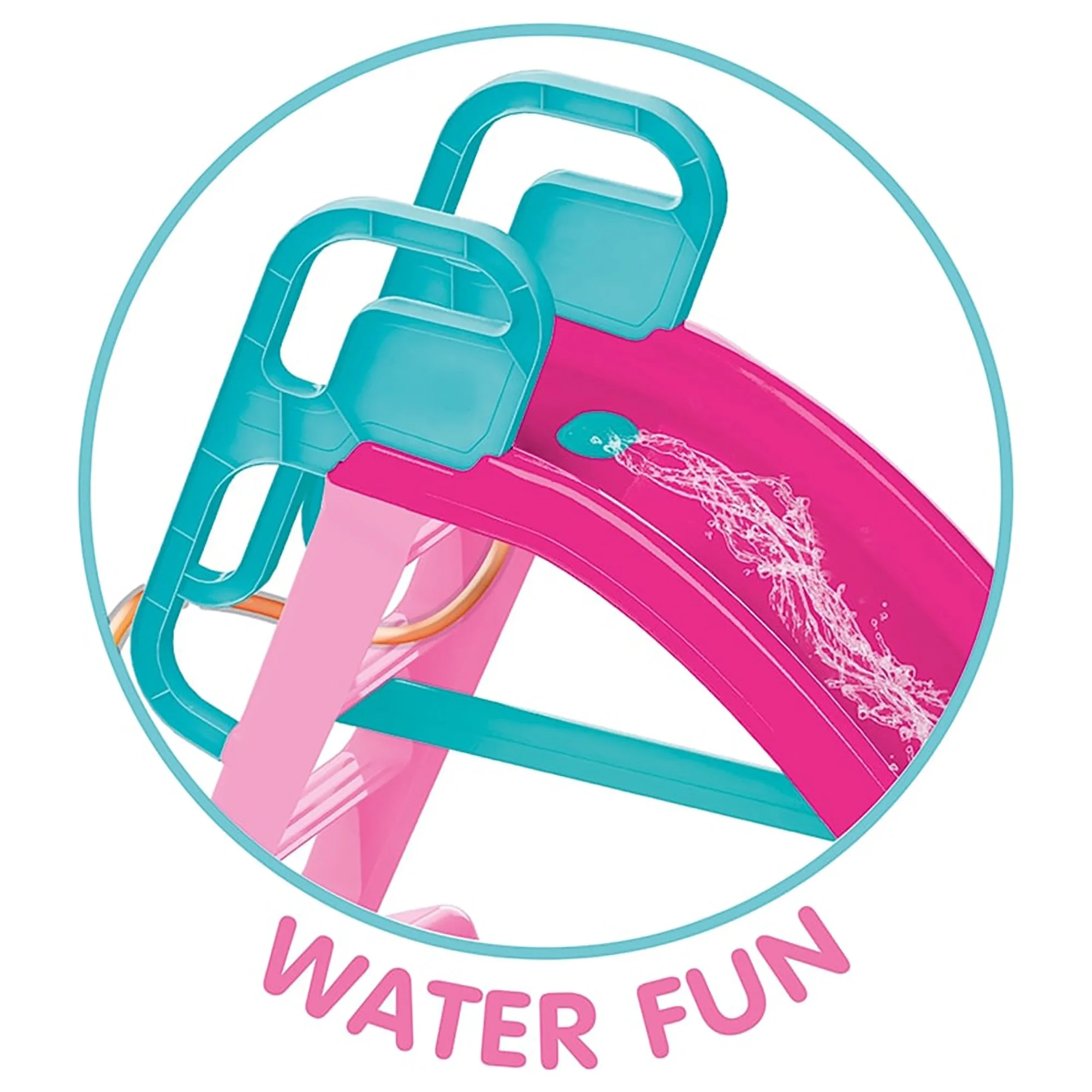 Tobogan Mare pentru Fetite - Big Splash Pink Unicorn, Interior sau Exterior, AntiUV, Suprafata Alunecare 1.80 Metri - Roz [3]