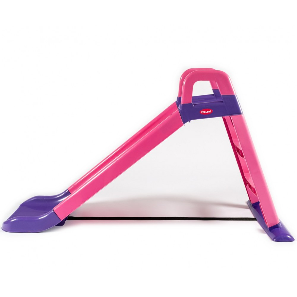 Tobogan pentru Fetite  ,, My  Fun Slide"  Protectie Laterala Inaltata, Interior si Exterior, Plastic Rezistent,  Anti UV, Asamblare Usoara, Usor de Transportat, 140CM, Roz cu Mov [3]
