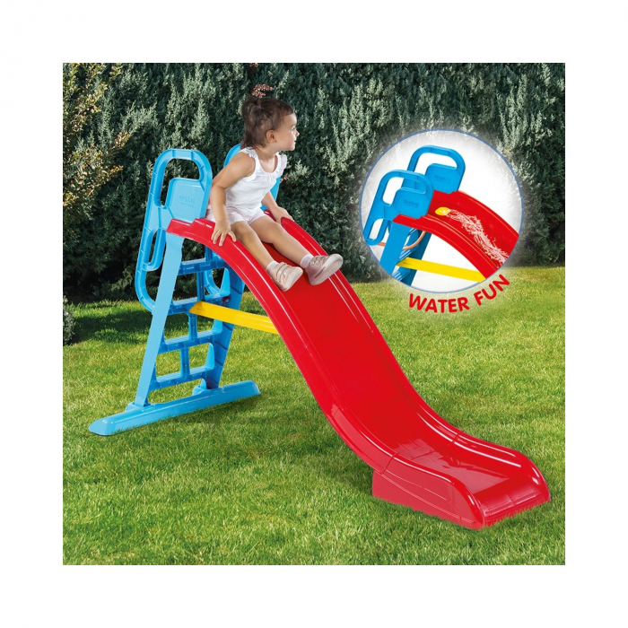 Tobogan Pentru Copii Unisex Big Water Slide, Pentru Interior si Exterior, Suprafata Alunecare 1.80 Metri - Rosu +Albastru [5]