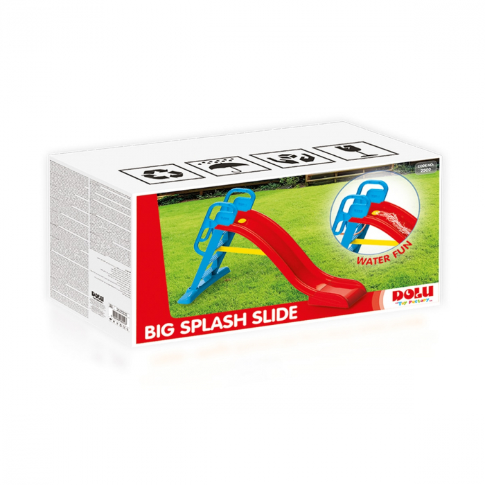 Tobogan Pentru Copii Unisex Big Water Slide, Pentru Interior si Exterior, Suprafata Alunecare 1.80 Metri - Rosu +Albastru [6]