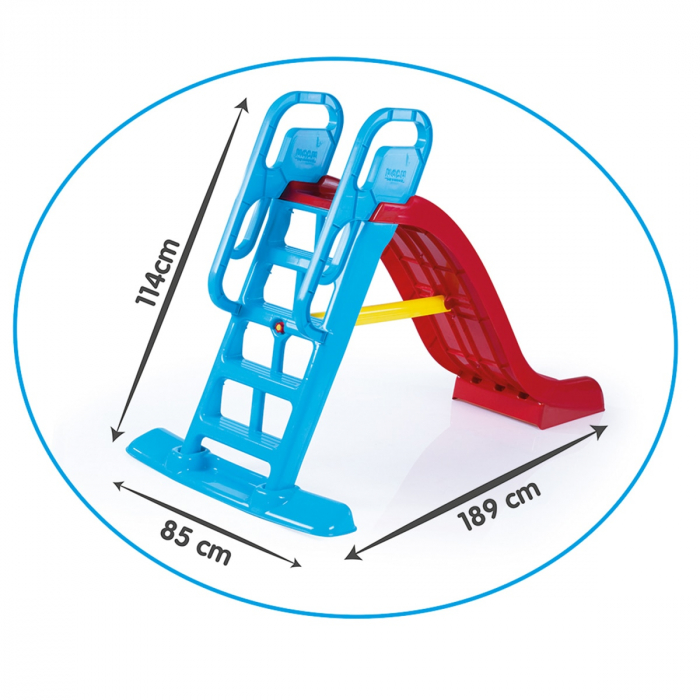 Tobogan Pentru Copii Unisex Big Water Slide, Pentru Interior si Exterior, Suprafata Alunecare 1.80 Metri - Rosu +Albastru [4]