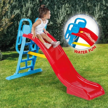 Tobogan Pentru Copii Unisex Big Water Slide, Pentru Interior si Exterior, Suprafata Alunecare 1.80 Metri - Rosu +Albastru [1]