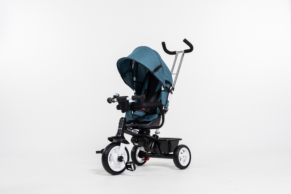 Tricicleta Multifunctionala  pentru Copii ,, Royal Trike '' cu Scaun Reversibil, Sistem "Free Wheel",  Culoare  Albastru Turcoaz [4]
