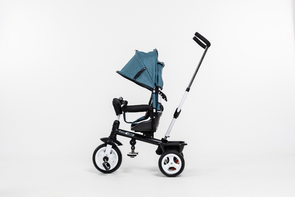 Tricicleta Multifunctionala  pentru Copii ,, Royal Trike '' cu Scaun Reversibil, Sistem "Free Wheel",  Culoare  Albastru Turcoaz [9]