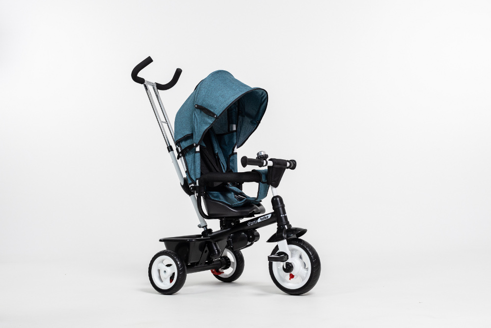 Tricicleta Multifunctionala  pentru Copii ,, Royal Trike '' cu Scaun Reversibil, Sistem "Free Wheel",  Culoare  Albastru Turcoaz [2]