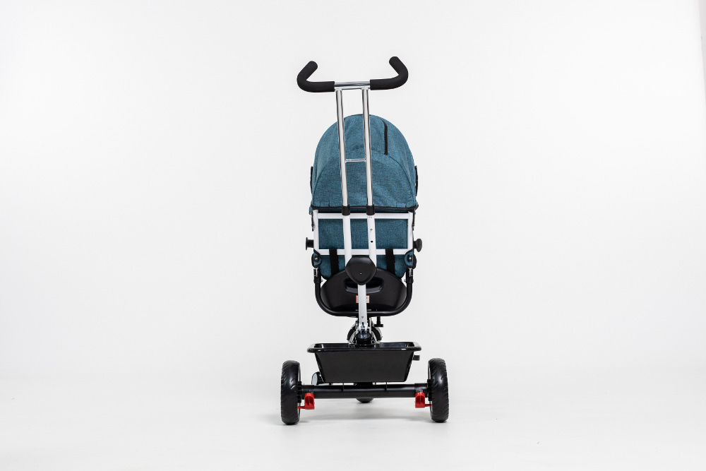 Tricicleta Multifunctionala  pentru Copii ,, Royal Trike '' cu Scaun Reversibil, Sistem "Free Wheel",  Culoare  Albastru Turcoaz [8]