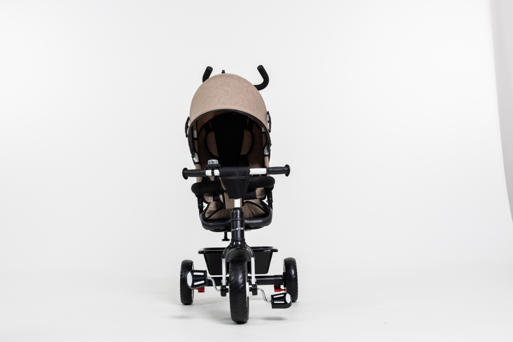 Tricicleta Multifunctionala  pentru Copii ,, Royal Trike '' cu Scaun Reversibil, Sistem "Free Wheel",  Culoare Maro [7]
