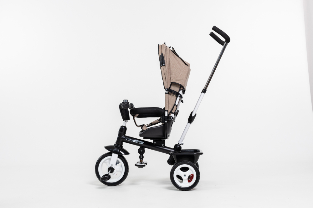 Tricicleta Multifunctionala  pentru Copii ,, Royal Trike '' cu Scaun Reversibil, Sistem "Free Wheel",  Culoare Maro [11]