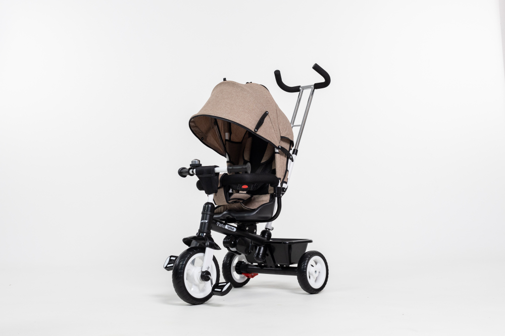 Tricicleta Multifunctionala  pentru Copii ,, Royal Trike '' cu Scaun Reversibil, Sistem "Free Wheel",  Culoare Maro [12]