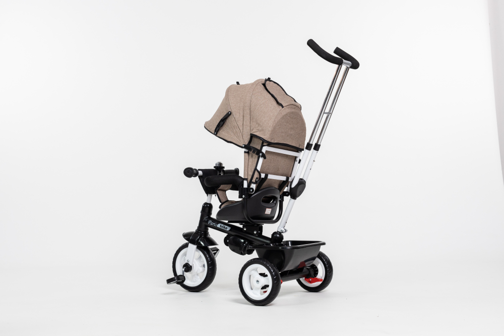 Tricicleta Multifunctionala  pentru Copii ,, Royal Trike '' cu Scaun Reversibil, Sistem "Free Wheel",  Culoare Maro [9]