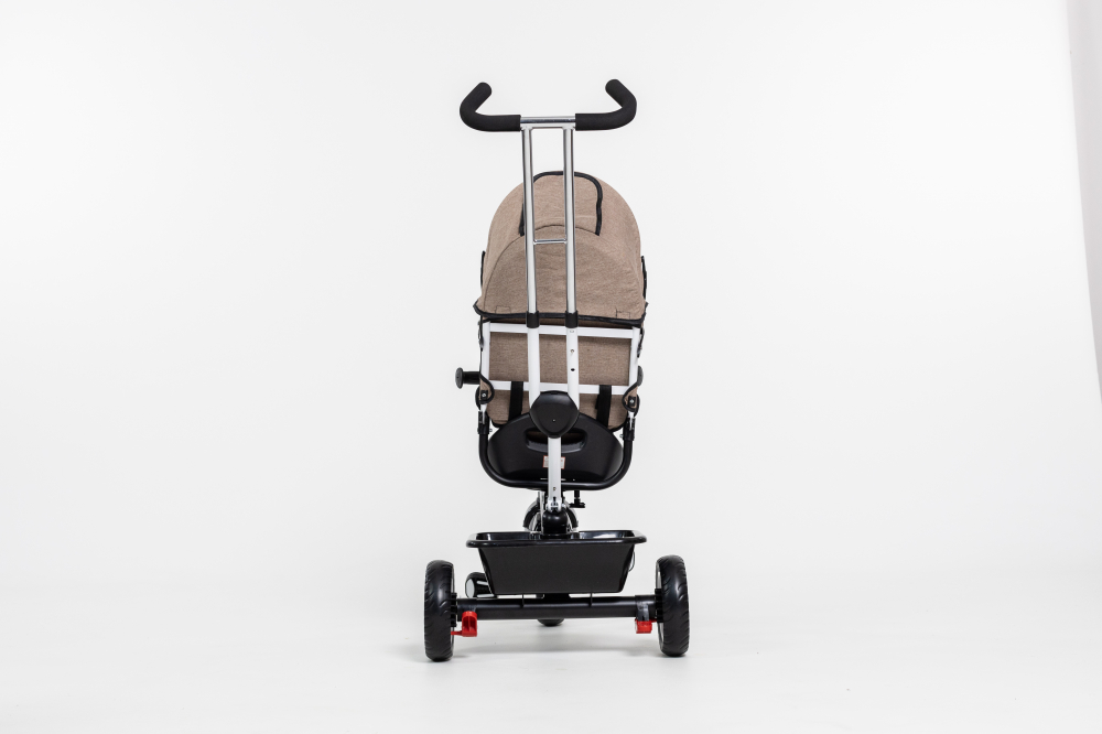 Tricicleta Multifunctionala  pentru Copii ,, Royal Trike '' cu Scaun Reversibil, Sistem "Free Wheel",  Culoare Maro [10]