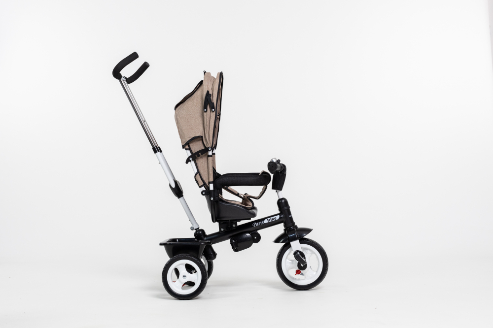 Tricicleta Multifunctionala  pentru Copii ,, Royal Trike '' cu Scaun Reversibil, Sistem "Free Wheel",  Culoare Maro [6]