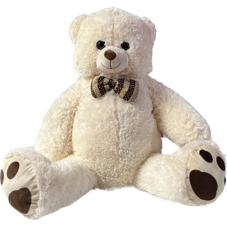 Urs de plus DeLuxe cu Papion Trendy, Culoare Crem, 65 CM [4]