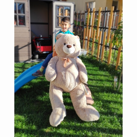 Urs de plus Globo Deluxe, bej, 130 cm , Fundita Aurie fara Pui [2]