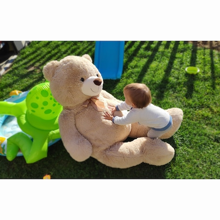 Urs de plus Globo Deluxe, bej, 130 cm , Fundita Aurie fara Pui [3]