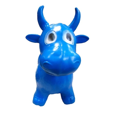 Vacuta  Gonflabila  Jumper Kids  din Cauciuc pentru sarit Hop Hop , Interior sau Exterior - Albastra [5]