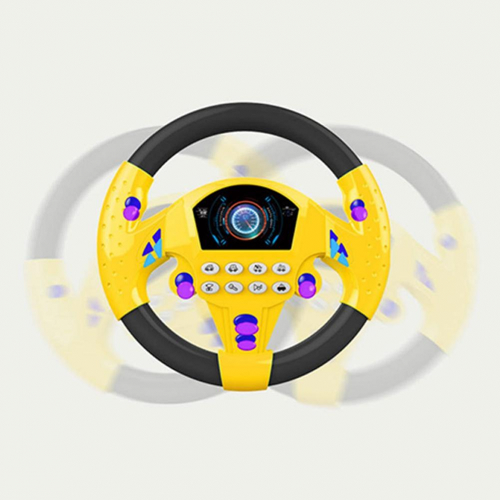 Volan de jucarie interactiv cu sunete cu 8 butoane si 3 ventuze [8]