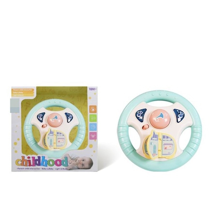 Volan interactiv de jucarie cu baterii , lumini si sunete , 21 cm , Multicolor , 18 luni + [2]