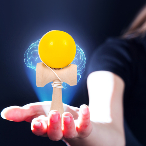 Kendama Original  Crack  din Lemn, Joc Interactiv pentru Copii si Adulti , 18 CM [14]