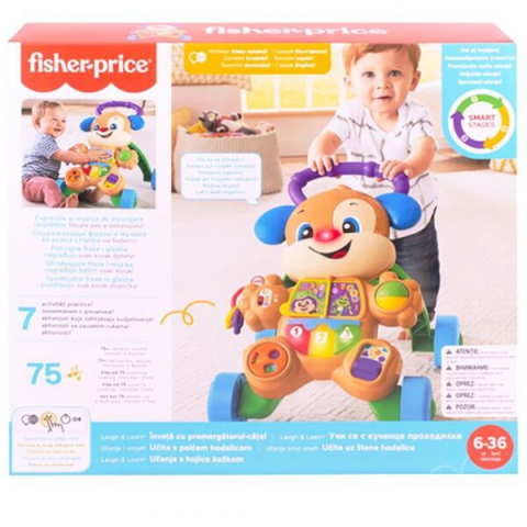 Antepremergator Fisher Price -  Walker Muzical cu Lumini, Posibilitati de Jocuri Practice Laugh&Learn, Catelusul, Limba Romana - Reclama TV [6]