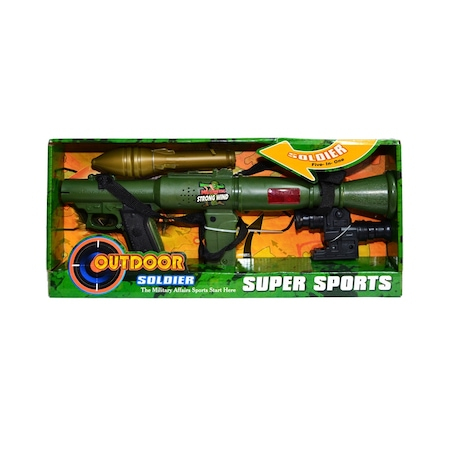 Arme de jucarie - Aruncator de rachete de jucarie cu sunete, Bazooka, 40x18x5.7 cm