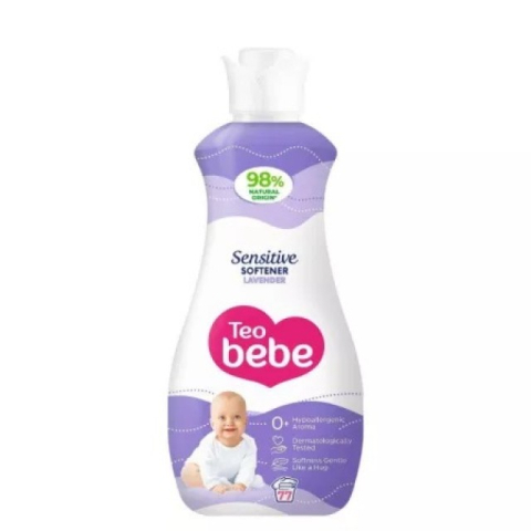 Detergenti pentru Rufe Copii - Balsam de Rufe  pentru Copii , Teo Bebe Cotton Soft Lavender, Formula Concentrata, Hipoalergenic, 1.7 l, 68 spalari